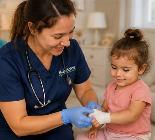 MobiSoins nurse on a home visit
